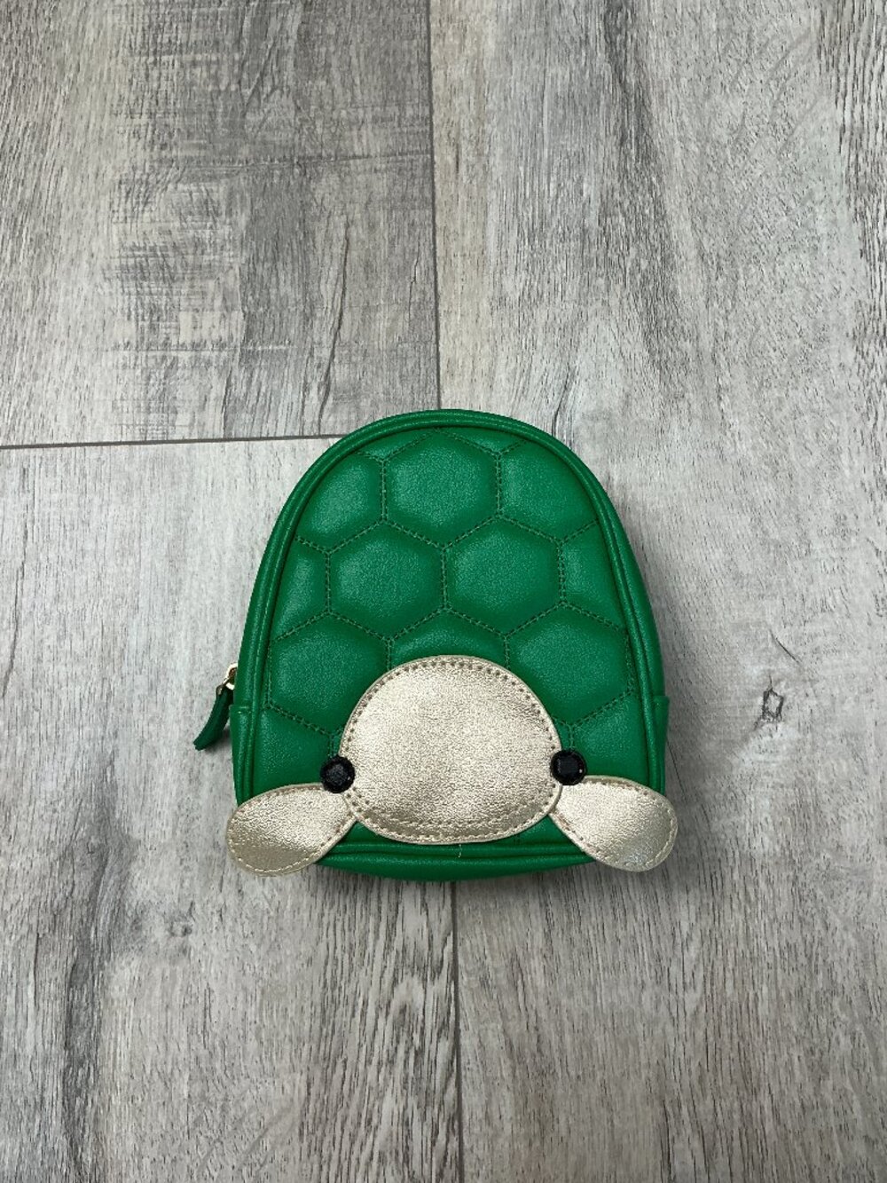 Bath & Body Works Green Turtle Mini Cosmetic Bag Makeup Case - Never Used